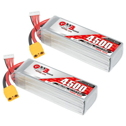 GAONENG GNB 6S 22.2V 4500mAh 110C LiPo Battery XT90 for FPV Drones, RC Airplanes, Helicopters & Boats