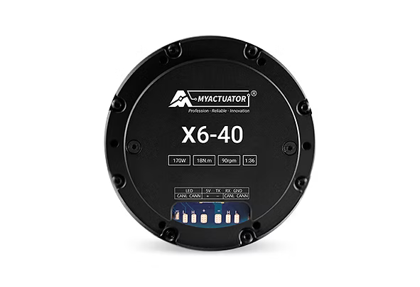 MyActuator X6-40 Planetary Servo Actuator, 48V, 170W, 18N·m Torque, 36:1 Ratio, 90RPM, CAN/RS485 High-Torque Servo for Robotics
