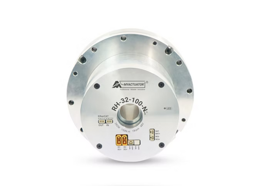 MyActuator RH-32 Hollow Harmonic Robot Joint Module, 48V, 229Nm Peak Torque, Dual 17-Bit Encoders, CAN BUS & EtherCAT Control