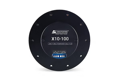 MyActuator RMD-X10-100 Dual Encoder Servo Actuator, 35:1 Gear Ratio, 50N·m Rated Torque, 100N·m Peak, 48V, CAN/RS485, 1.7kg