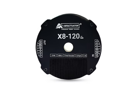 MyActuator RMD-X8-120 Servo Motor Actuator 48V 574W 110N·m Peak Torque Dual Encoder EtherCAT CAN BUS for Robots & Robotic Arms