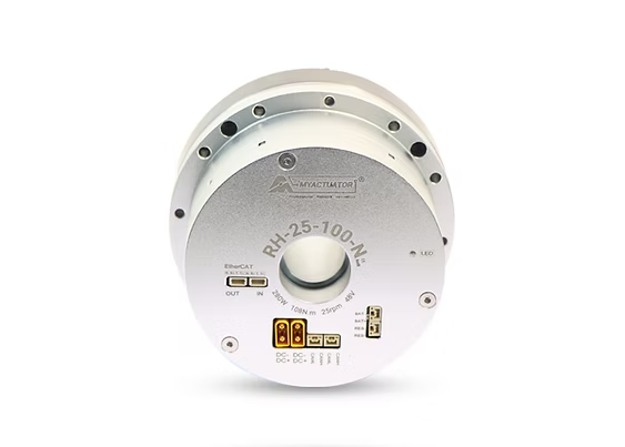 MyActuator RH-25 Hollow Harmonic Robot Joint Motor – 48V, 157N·m Peak Torque, 100:1 Gear Ratio, Dual Encoder, EtherCAT & CAN Bus Control