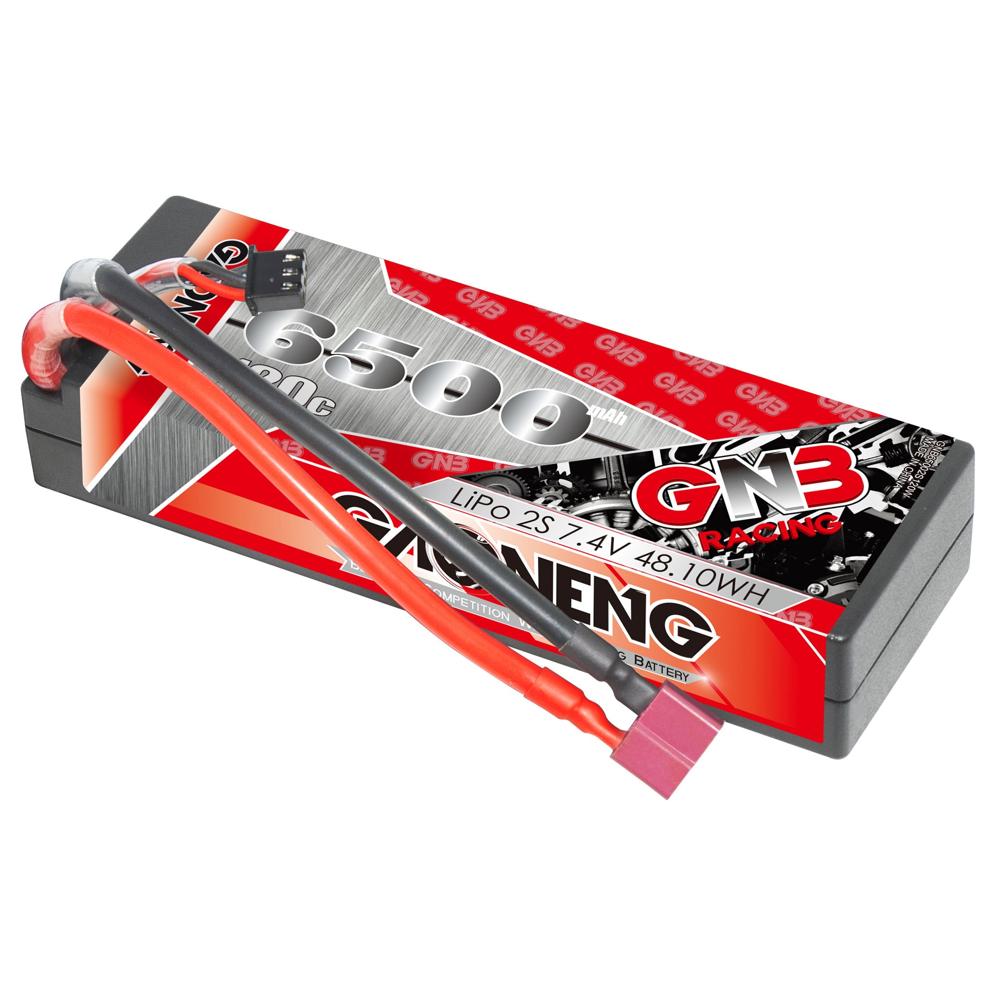 GAONENG GNB 2S 7.4V 6500mAh 120C hard case LiPo battery with T-plug and balance lead