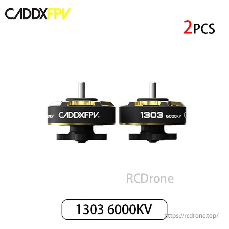 CADDXFPV 1303 6000KV 2–4S Brushless Motor, CADDX FPV 1303 6000KV brushless motors, 2 pieces, compatible with Gofilm 20 2-inch FPV drone, supporting 2-4S.