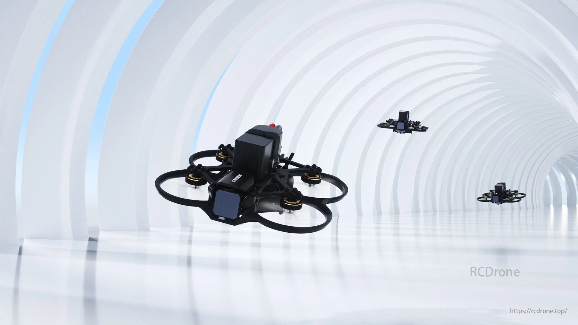 CADDXFPV, Weighs around 115g, has 94mm wheelbase, combining light agility with robust features for indoor, outdoor, and competitive flights.