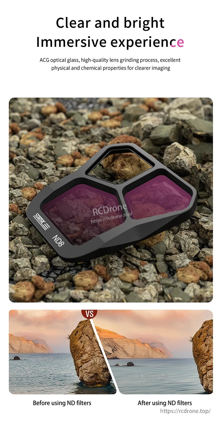 Camera Lens Filter, Clear bright immersive experience with ACG glass ND filters for superior imaging.