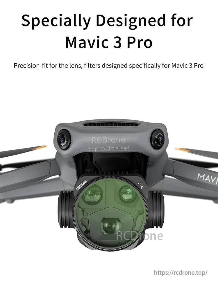 Camera Lens Filter, Precision-fit lens filters designed specifically for Mavic 3 Pro, ensuring optimal camera performance and perfect compatibility.
