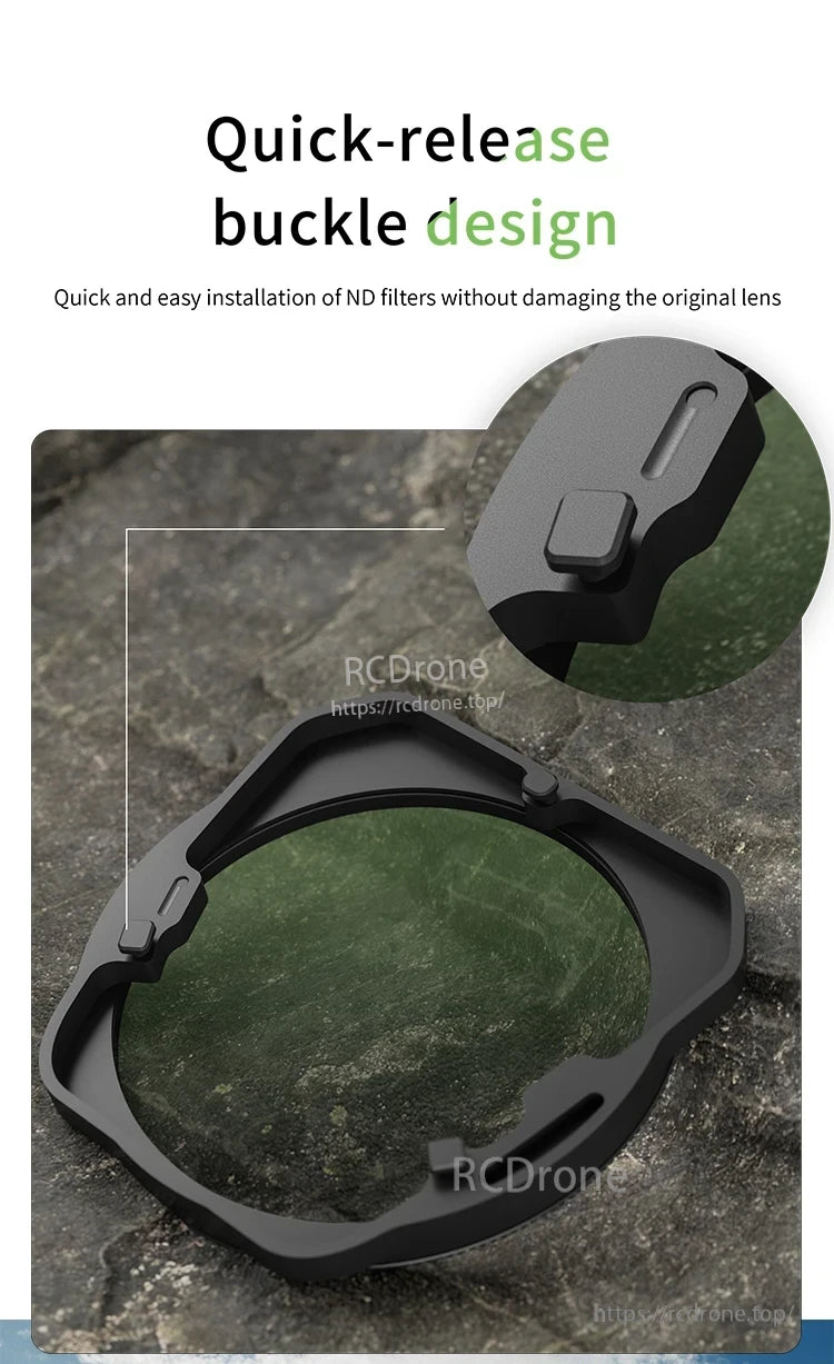 Camera Lens Filter, Quick-release buckle design for easy ND filter installation without lens damage.