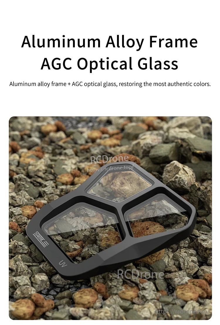Camera Lens Filter, Aluminum alloy frame with AGC optical glass restores most authentic colors for a high-quality display.