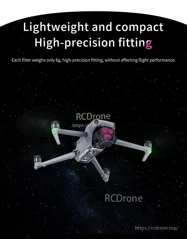 Camera Lens Filter, Lightweight compact filter, high-precision, 6g each,不影响 flight performance