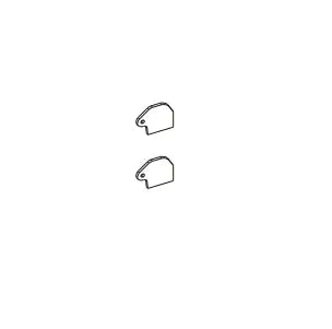 Camera mount side plates, pair of small bracket pieces with mounting hole