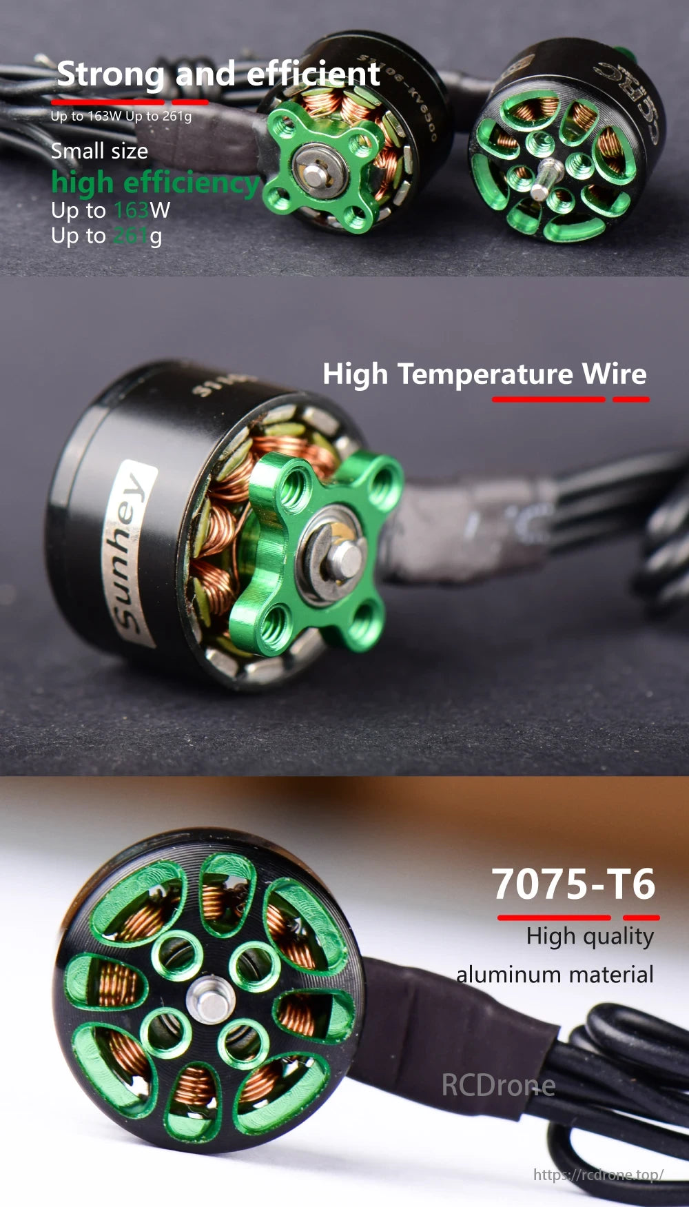 CCRC S1106 Brushless Motor, Strong, efficient CCRC S1106 motor features high-temperature wire and 7075-T6 aluminum for durability and performance.