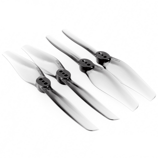 HQProp T3.5x2.2 grey polycarbonate 2-blade propeller set, 3.5 inch, 10mm hub (2CW+2CCW)