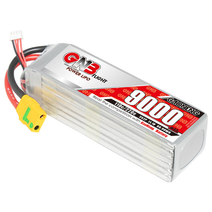 GAONENG GNB 3S 11.1V 9000mAh 110C RC LiPo battery with yellow XT90S anti-spark connector