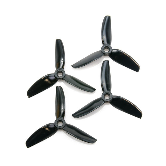 HQProp 3x5x3 3-inch tri-blade drone propellers, black polycarbonate 4-pack (2CW+2CCW)