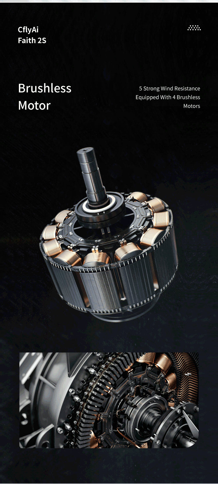 Cfly Faith 2s 7km 35Min 3-axis gimbal GPS 5G wifi 4k professional camera drone 14 CflyAi Faith 25 Brushless 5 Strong Wind Resistance Equipped With 4 Brushless