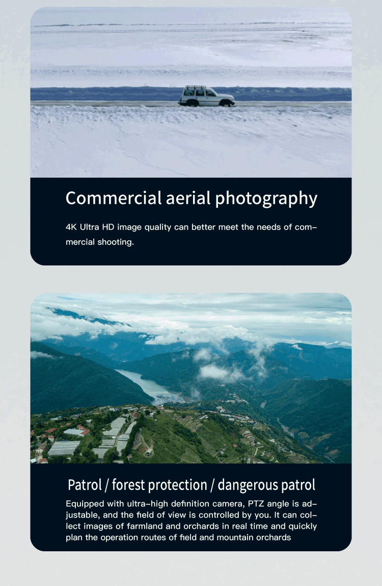commercial aerial photography 4K Ultra HD image quality can better meet the needs of com -