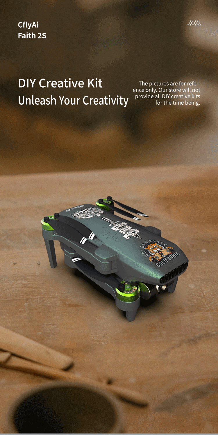 Cfly Faith 2s 7km 35Min 3-axis gimbal GPS 5G wifi 4k professional camera drone 17 CflyAi Faith 25 DIY Creative Kit The pictures are for refer - ence