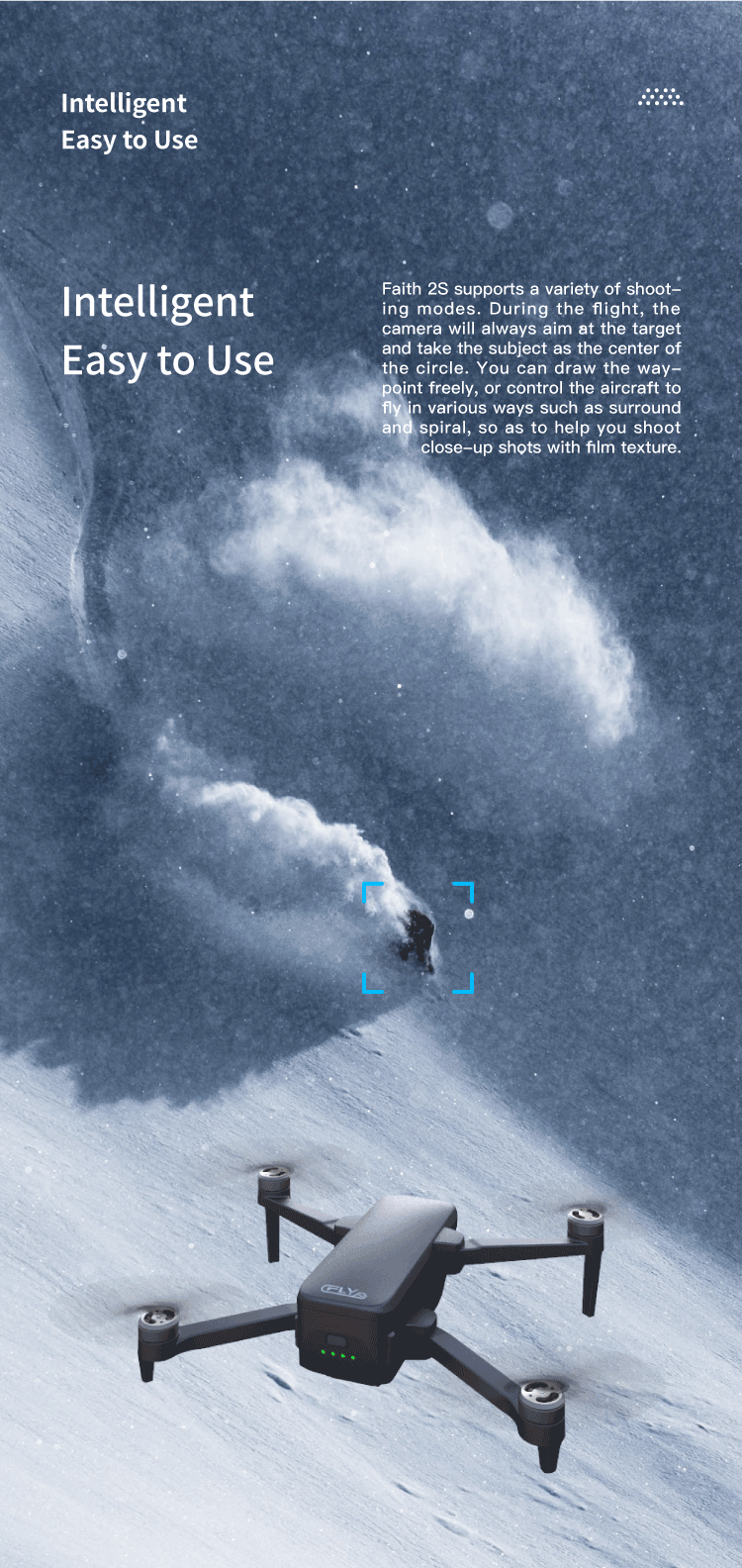 Cfly Faith 2s 7km 35Min 3-axis gimbal GPS 5G wifi 4k professional camera drone 19 Intelligent Easy to Use Faith 2S supports a variety of shoot_ Intelligent ing modes