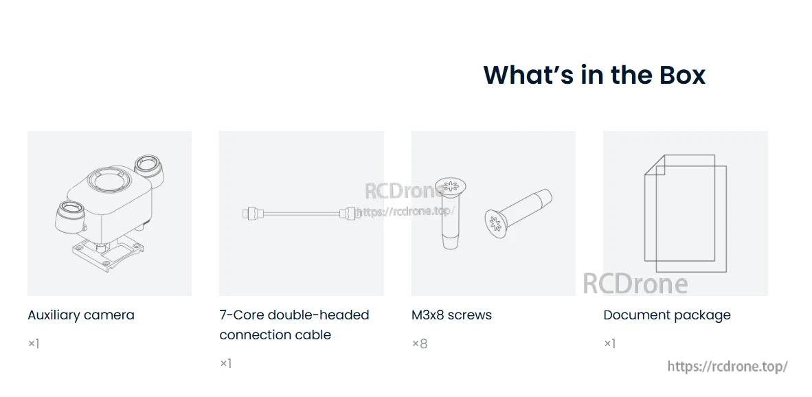 CHASING Auxiliary Camera, Auxiliary camera, connection cable, screws, documents included