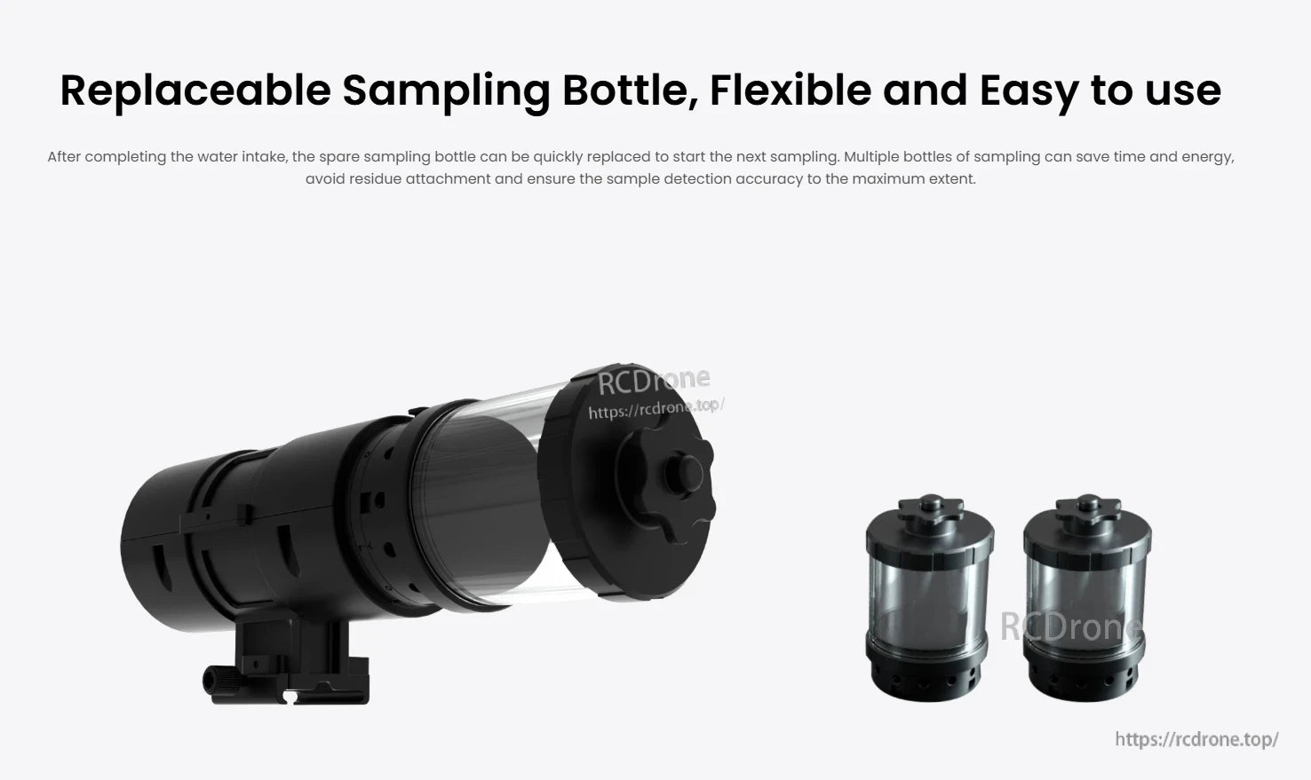 CHASING M2 Pro Water Sampler, Replaceable sampling bottle for quick, residue-free changes, ensuring flexibility, ease of use, and accurate results.