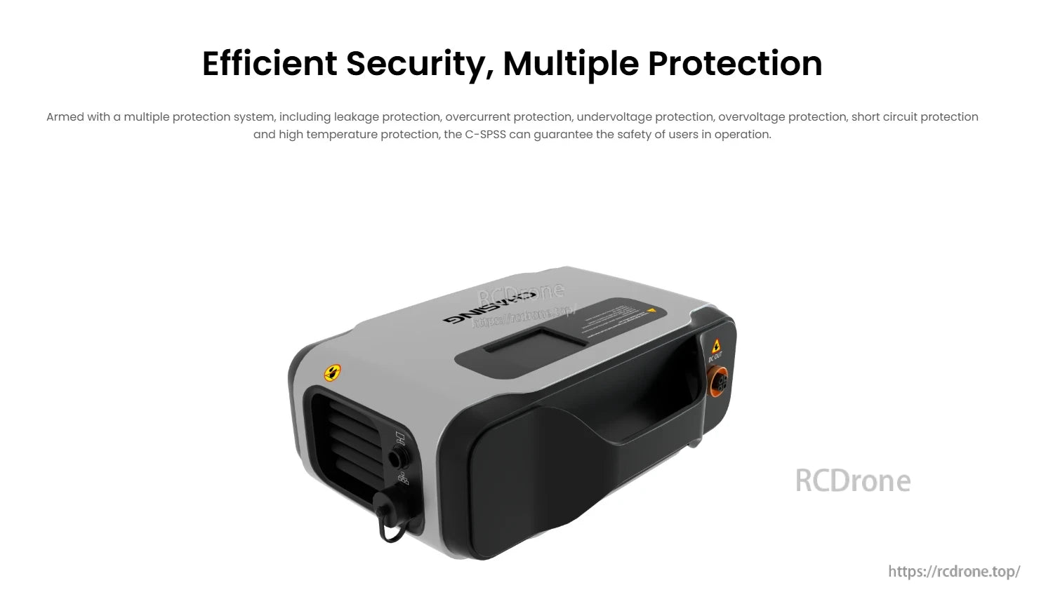 CHASING Shore-based Power Supply, Advanced drone security features prevent leakage, overcurrent, undervoltage, overvoltage, short circuits, and overheating for reliable, safe operation.