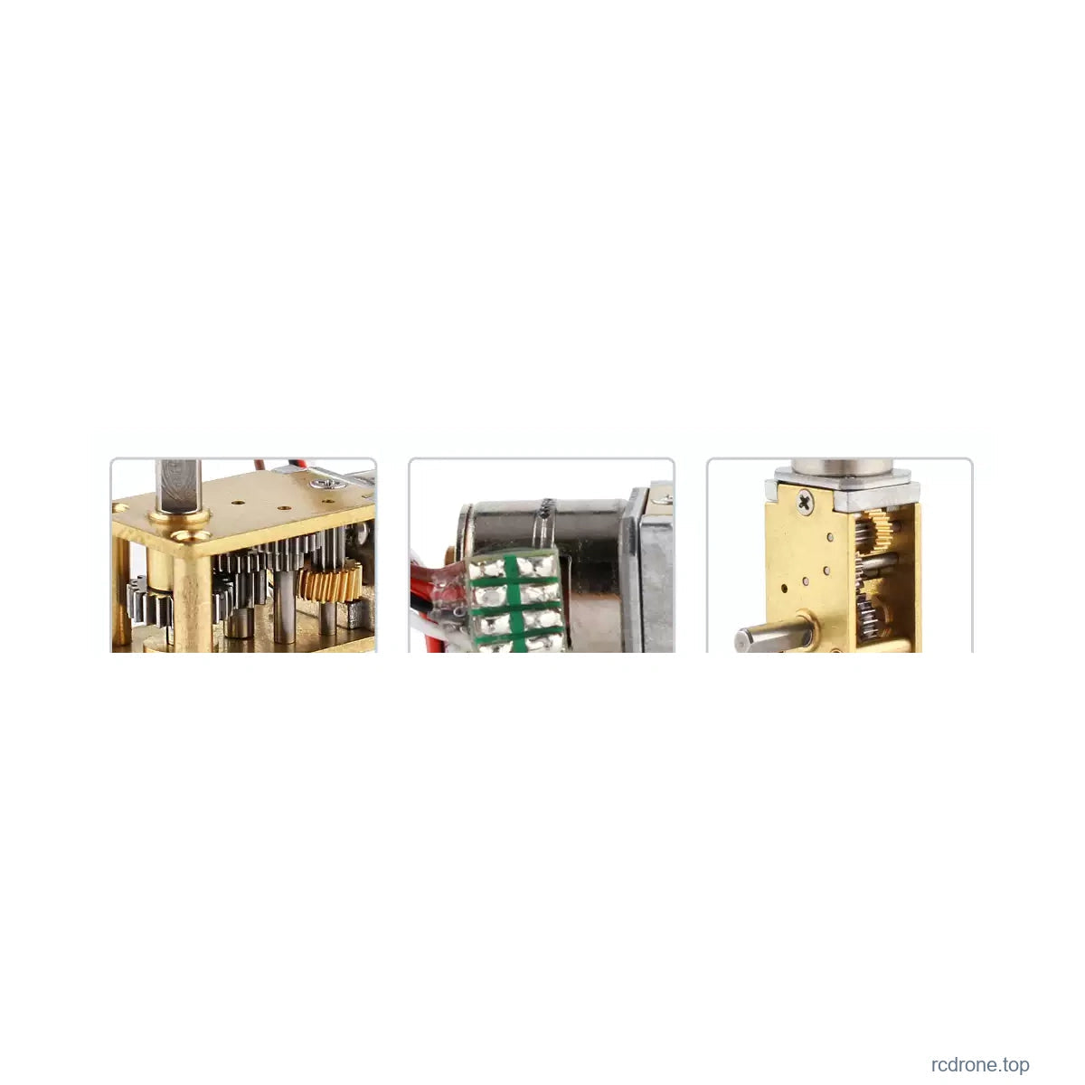All-metal gears, two-phase stepper control and worm transmission construction