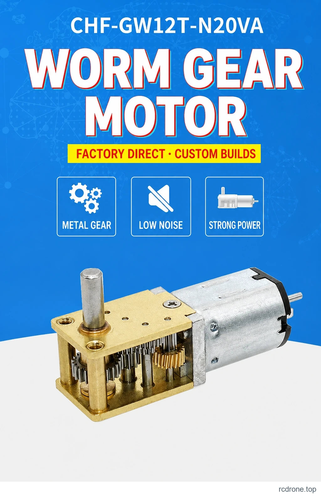 Worm gear motor banner