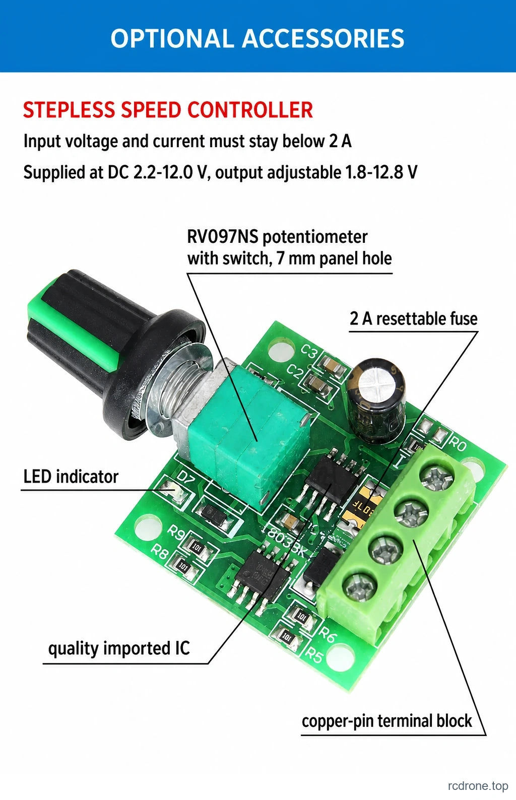 Stepless speed controller