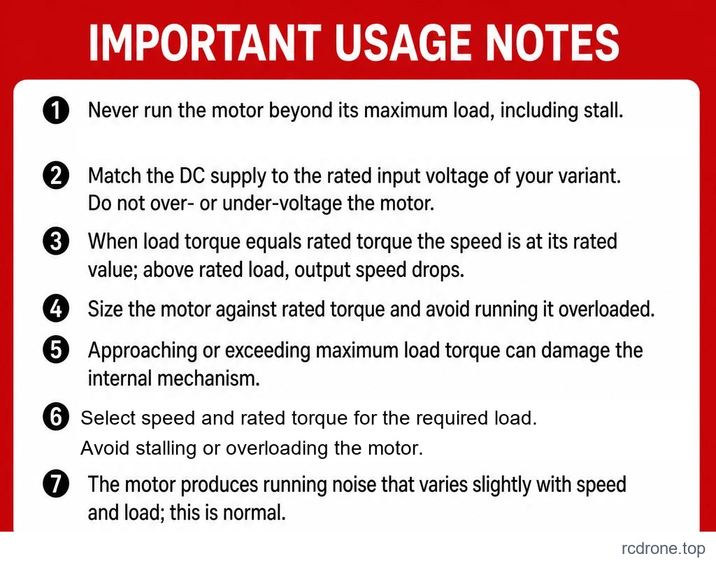 Seven operating notes