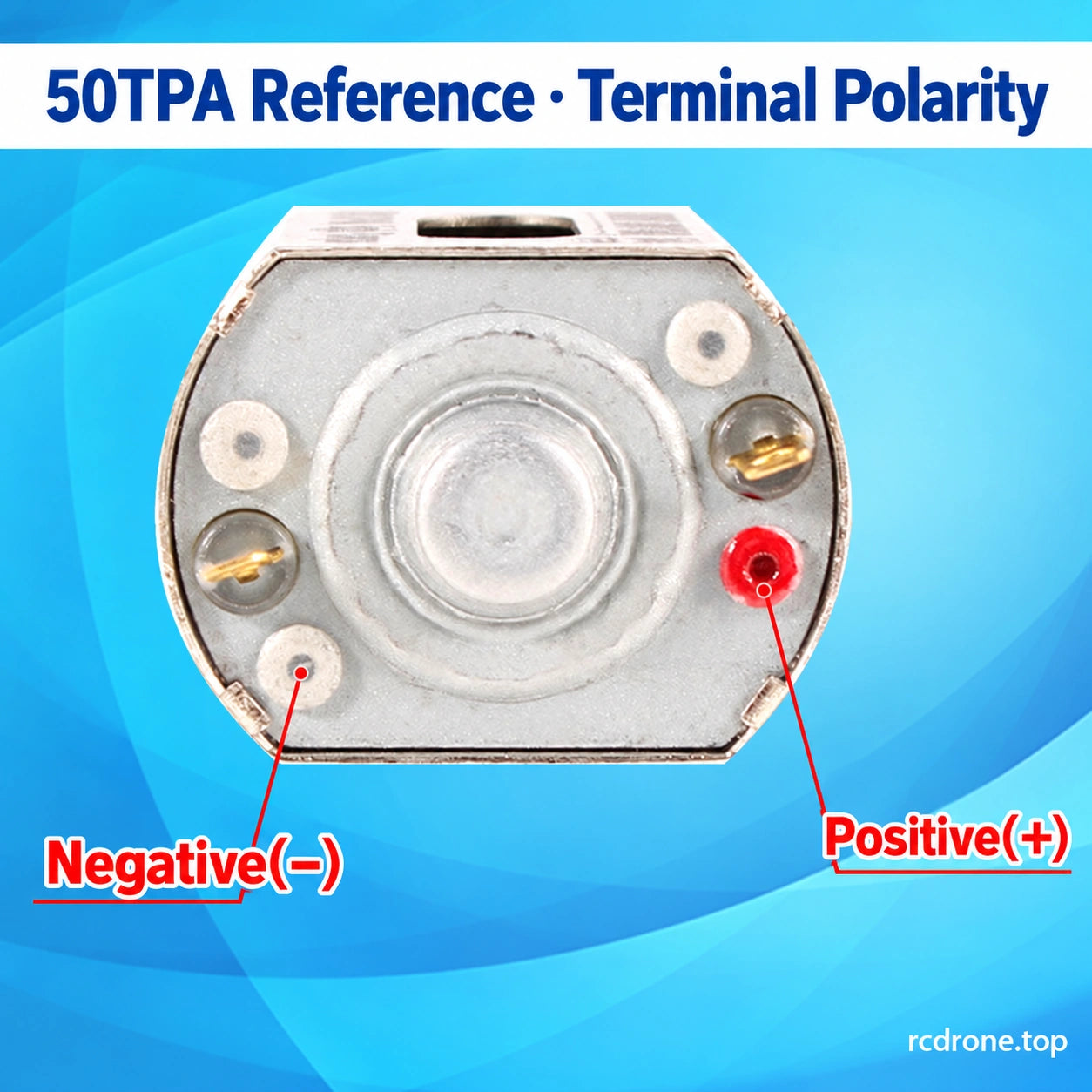50TPA positive and negative terminal reference