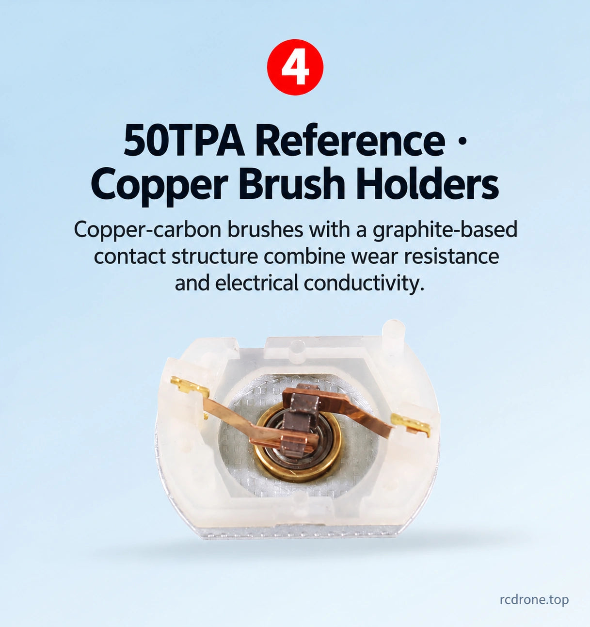 50TPA copper brush-holder assembly