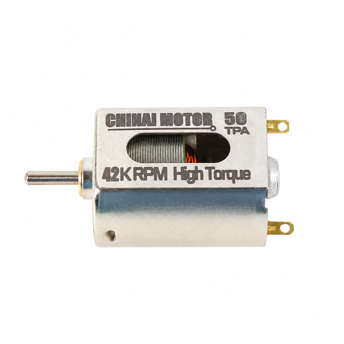 50TPA motor side view and round output shaft