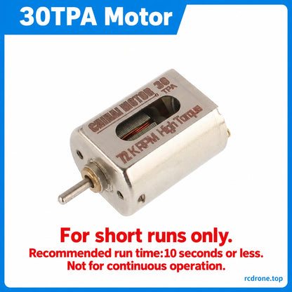 30TPA motor, short runs recommended within 10 seconds