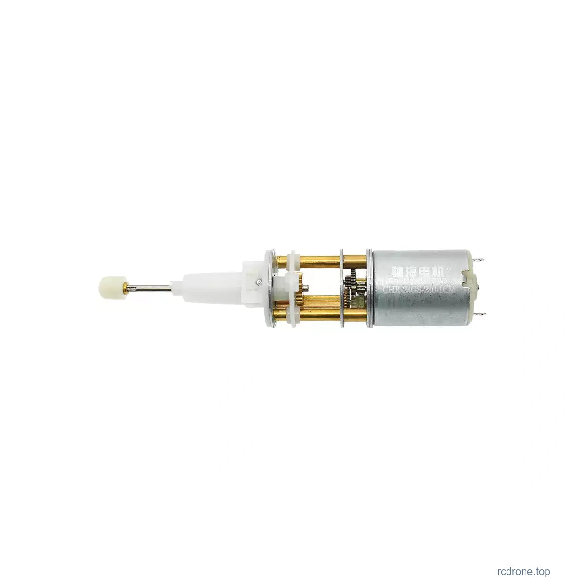 Side view of reciprocating motor and 2.5 mm shaft