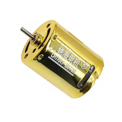 CHIHAI MOTOR gold 370 motor, front angled view