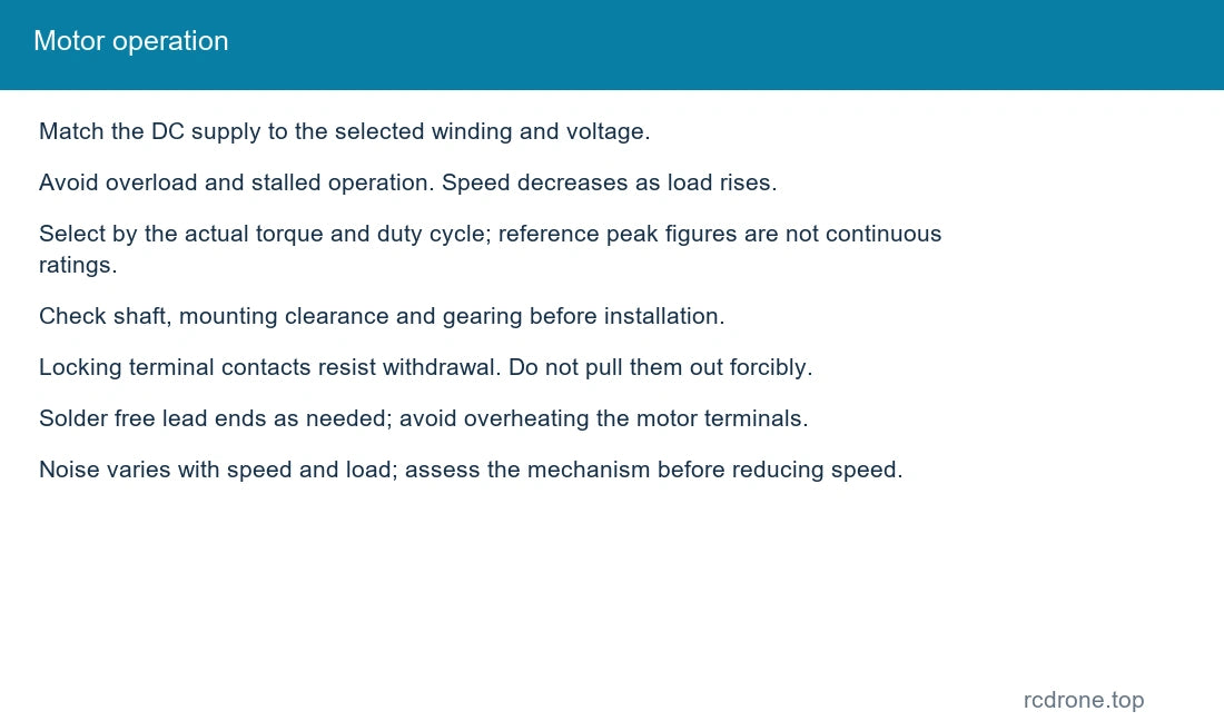 Motor operation