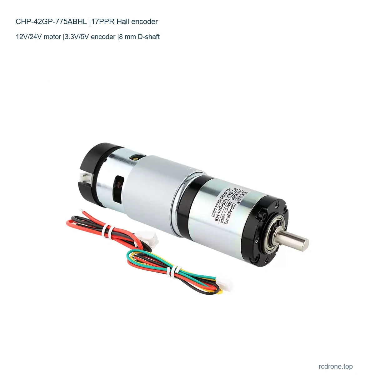 17PPR Hall planetary motor overview, separate encoder supply