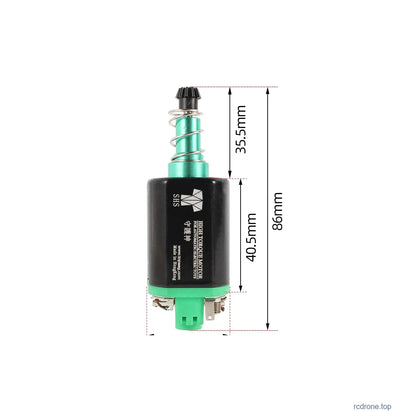 Long Shaft Motor - No.23 SHS - Black Pinion; original dimension references