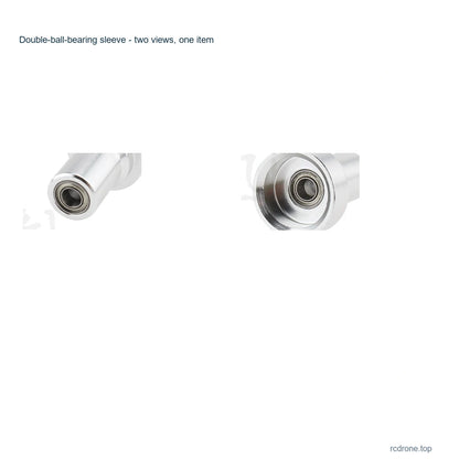 Separate double-ball-bearing sleeve - two end views, color random