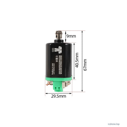 Short Shaft Motor - No.11 SHS - Powder Pinion; original dimension references