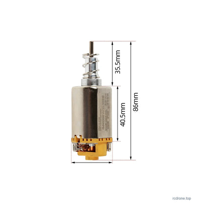 Long Shaft Motor - No.12 Ferrite; original dimension references