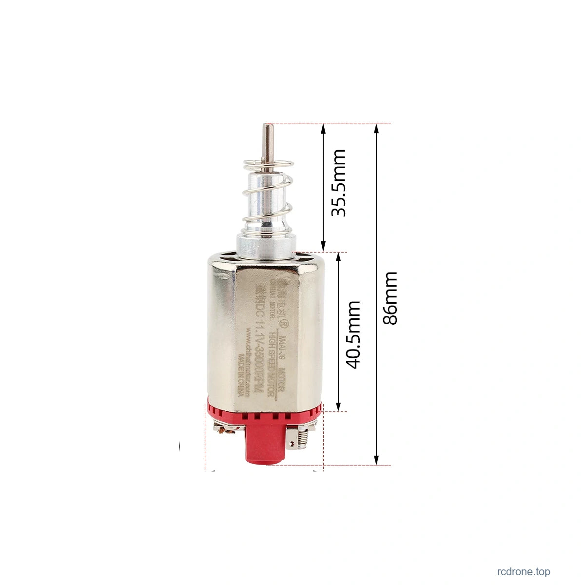 Long Shaft Motor - No.14 N35H NdFeB; original dimension references