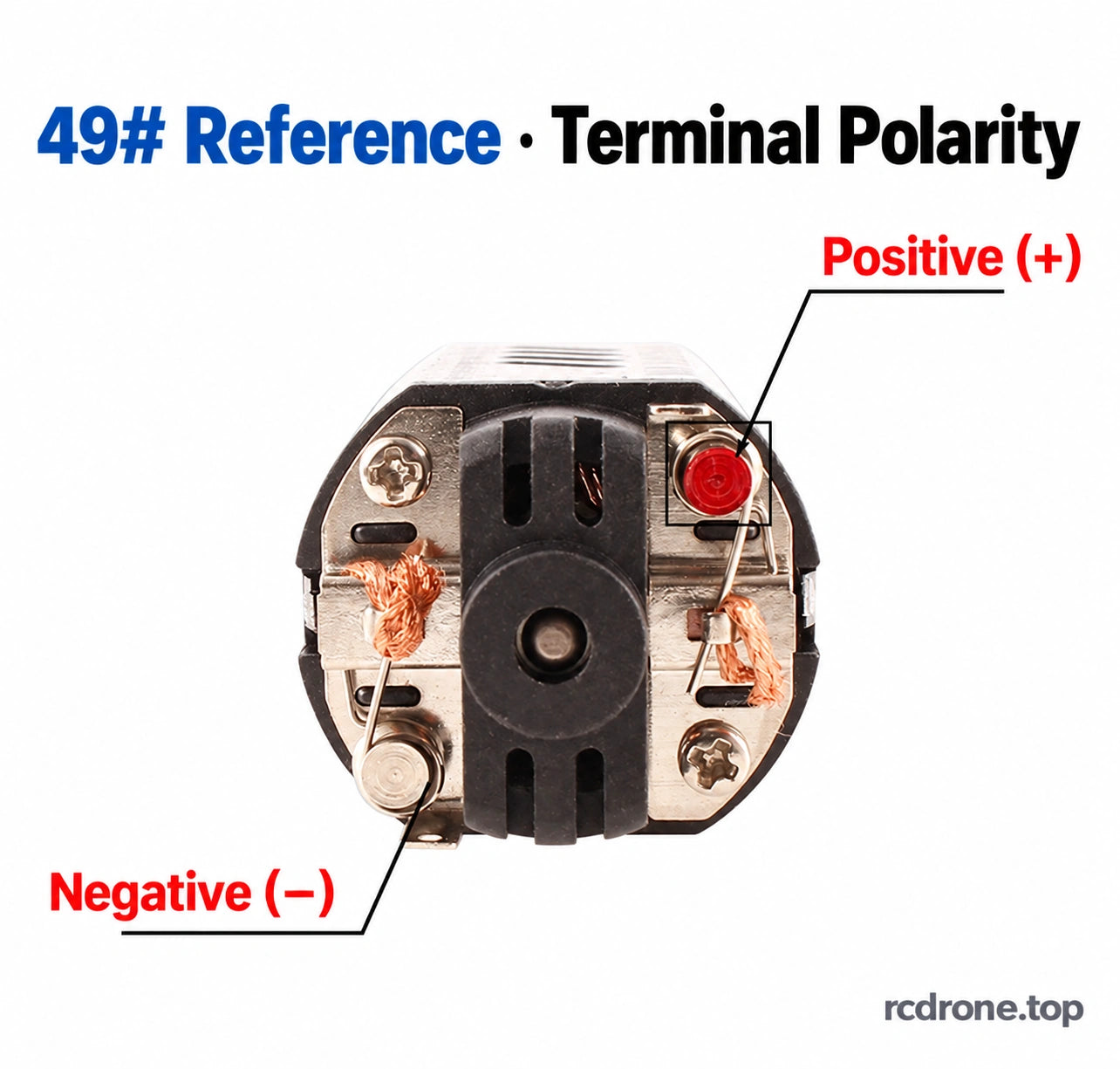 49# reference positive and negative motor terminals