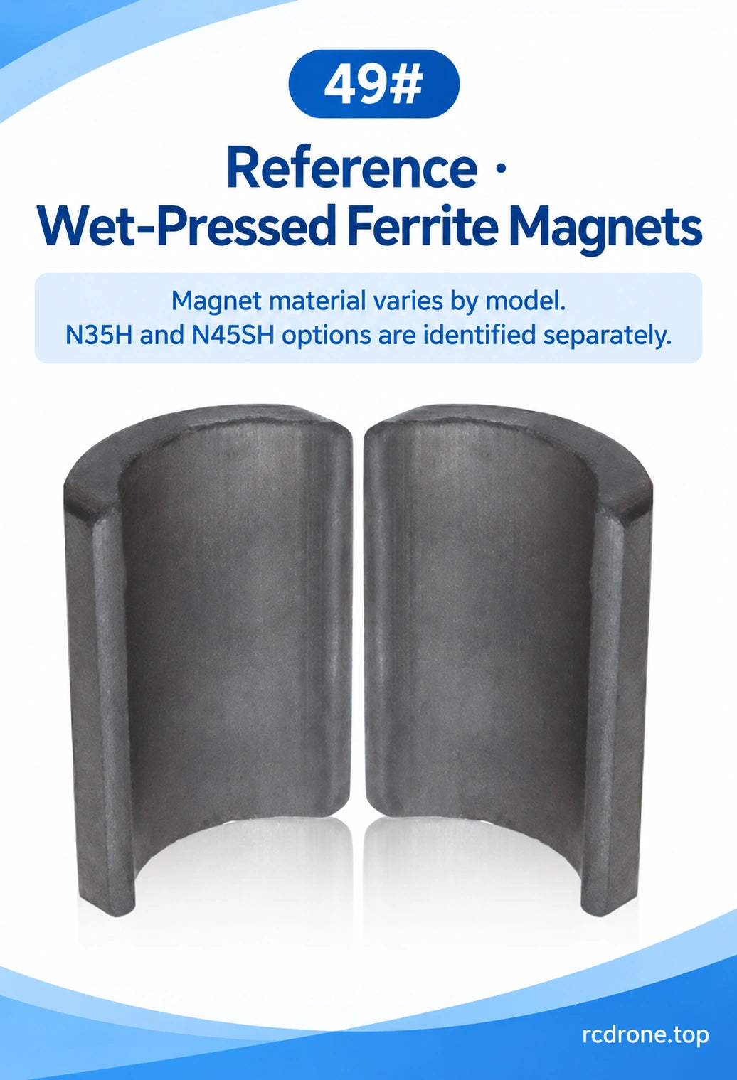 49# reference wet-pressed ferrite magnets