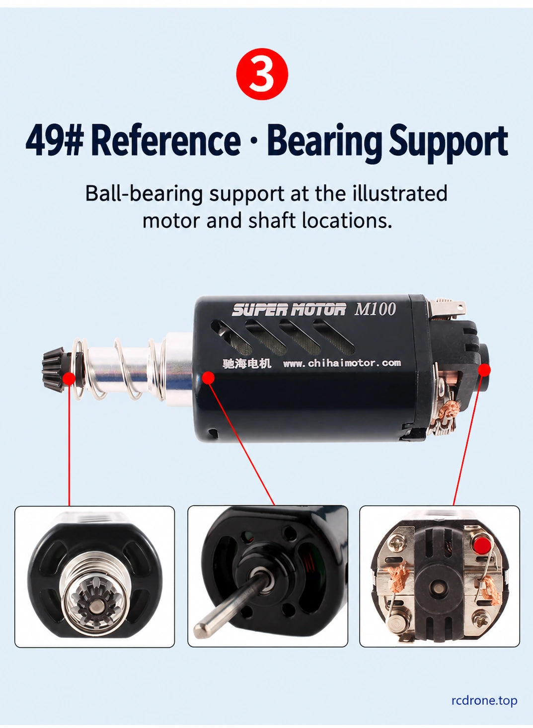49# reference bearing support locations