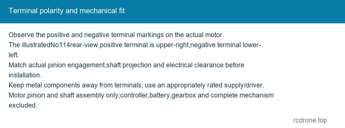 Terminal polarity and mechanical fit
