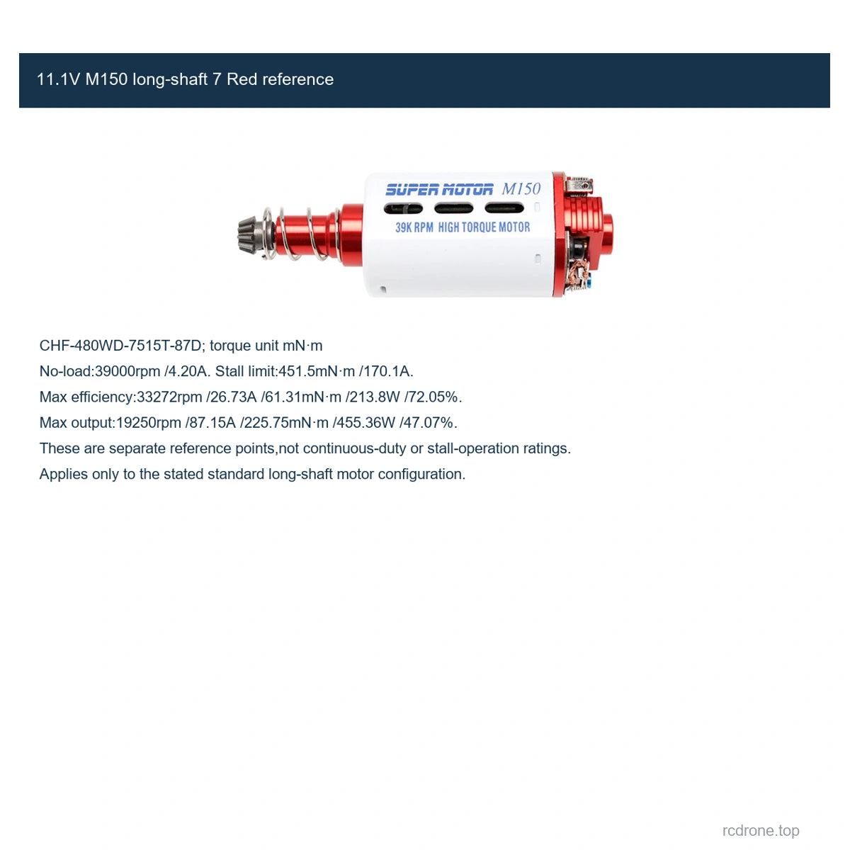 11.1V M150 long-shaft 7 Red reference