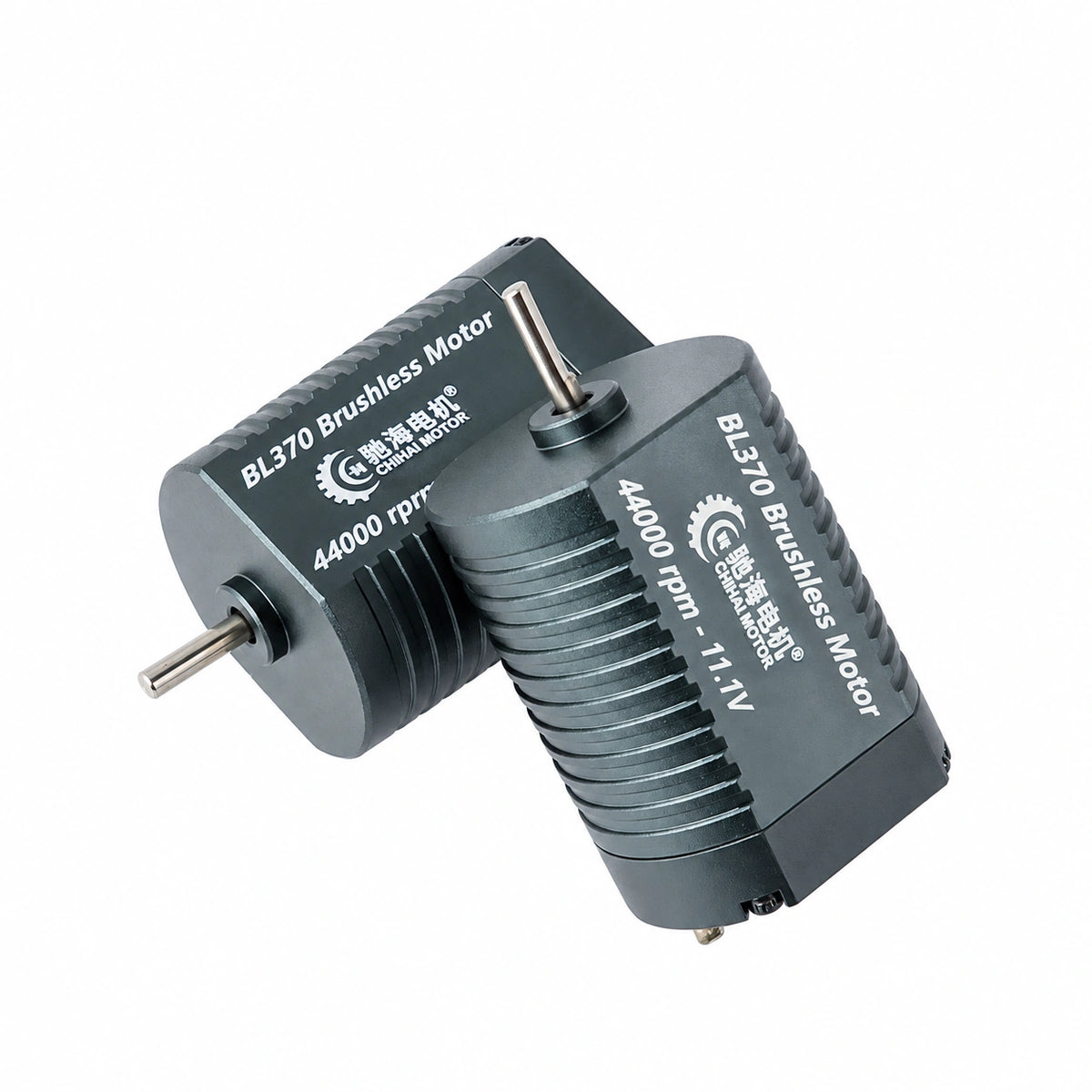 Two photographic views of the BL370-F terminal motor; one motor per selected configuration