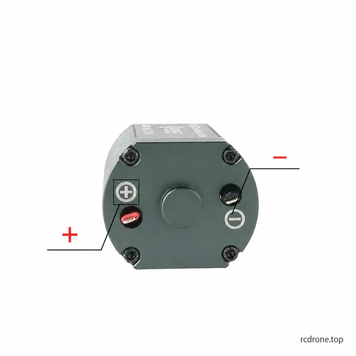 BL370-F rear power terminals and marked positive/negative polarity